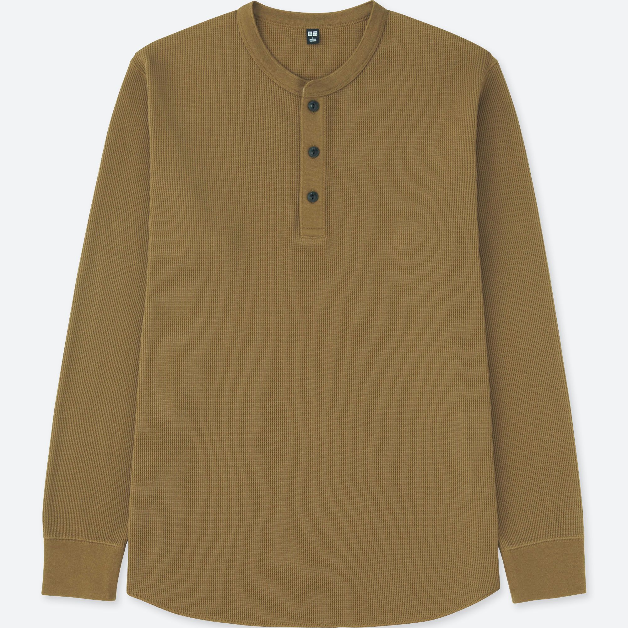 uniqlo waffle shirt mens