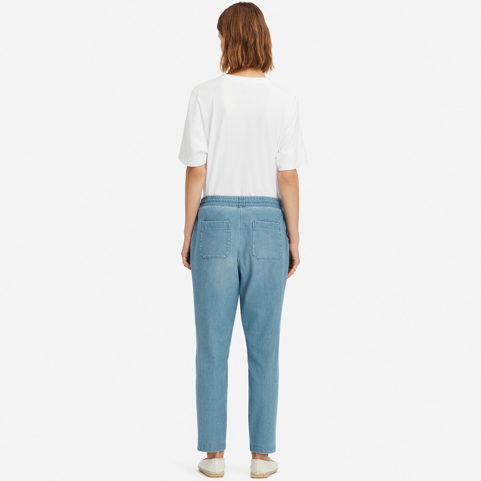 uniqlo denim jersey tapered pants
