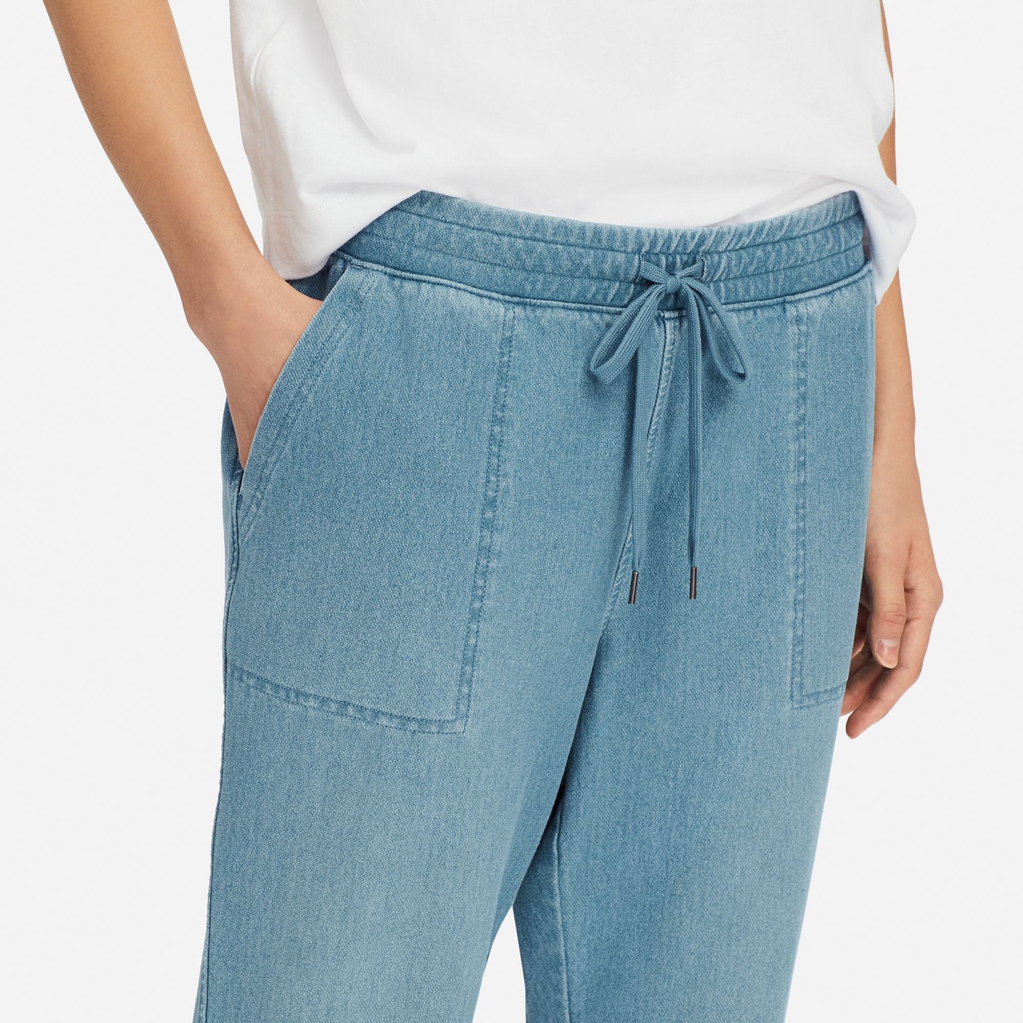 uniqlo denim jersey tapered pants