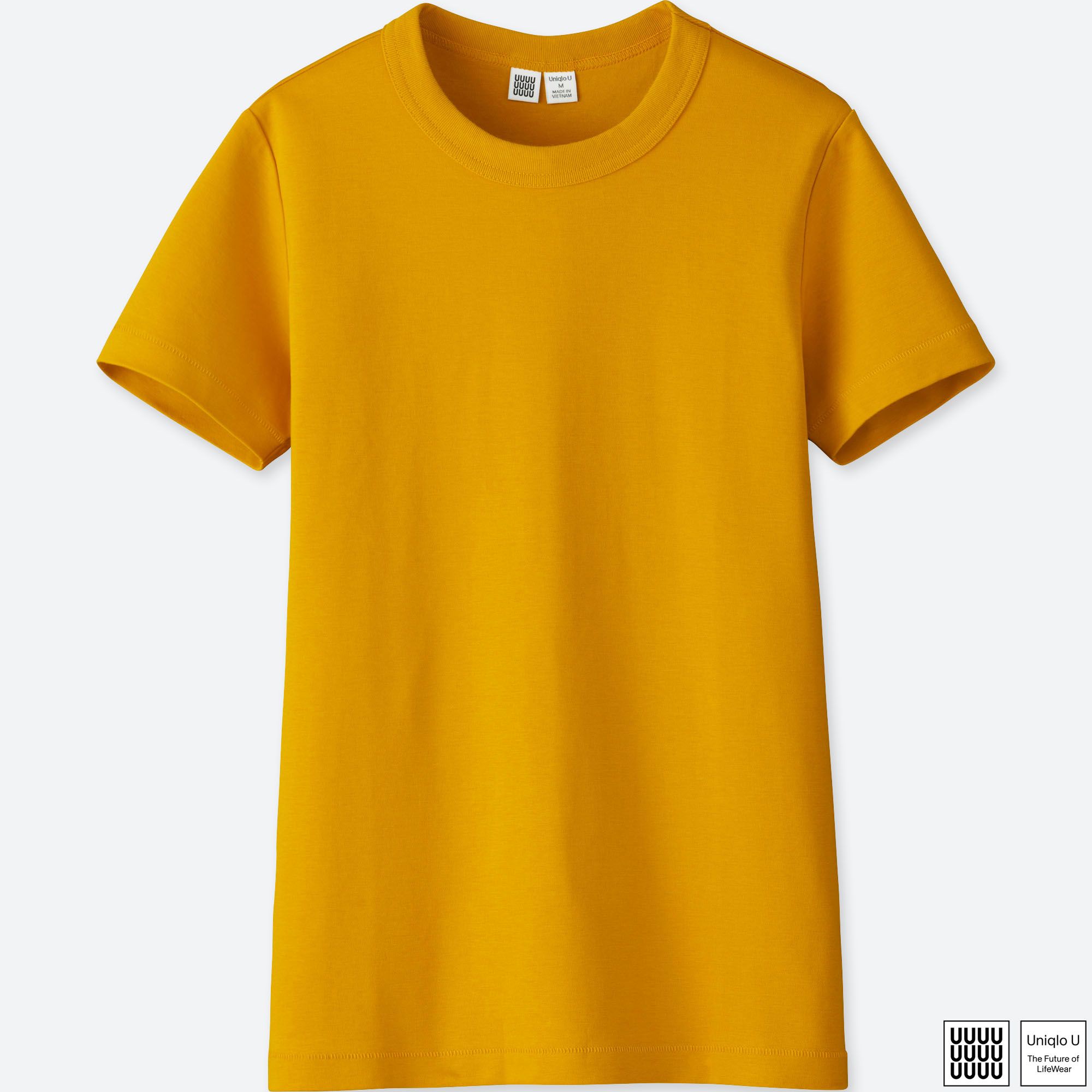 uniqlo shirt crew neck sleeve cotton short