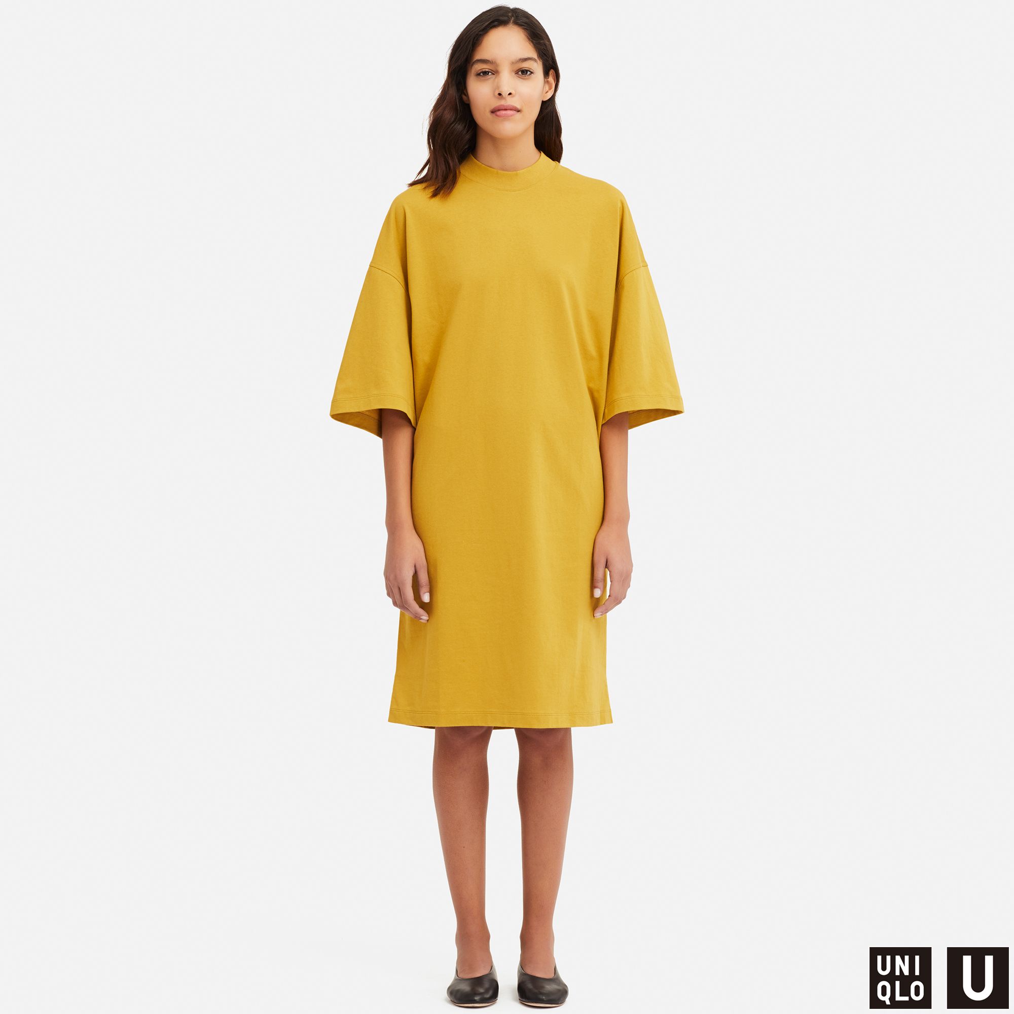 WOMEN UNIQLO U OVERSIZED HALF SLEEVED T-SHIRT DRESS