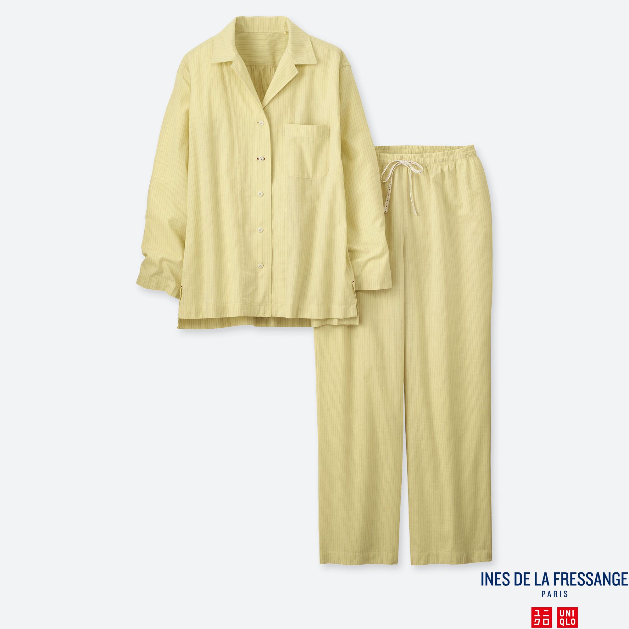 WOMEN INES COTTON STRIPED LONG SLEEVED PYJAMAS