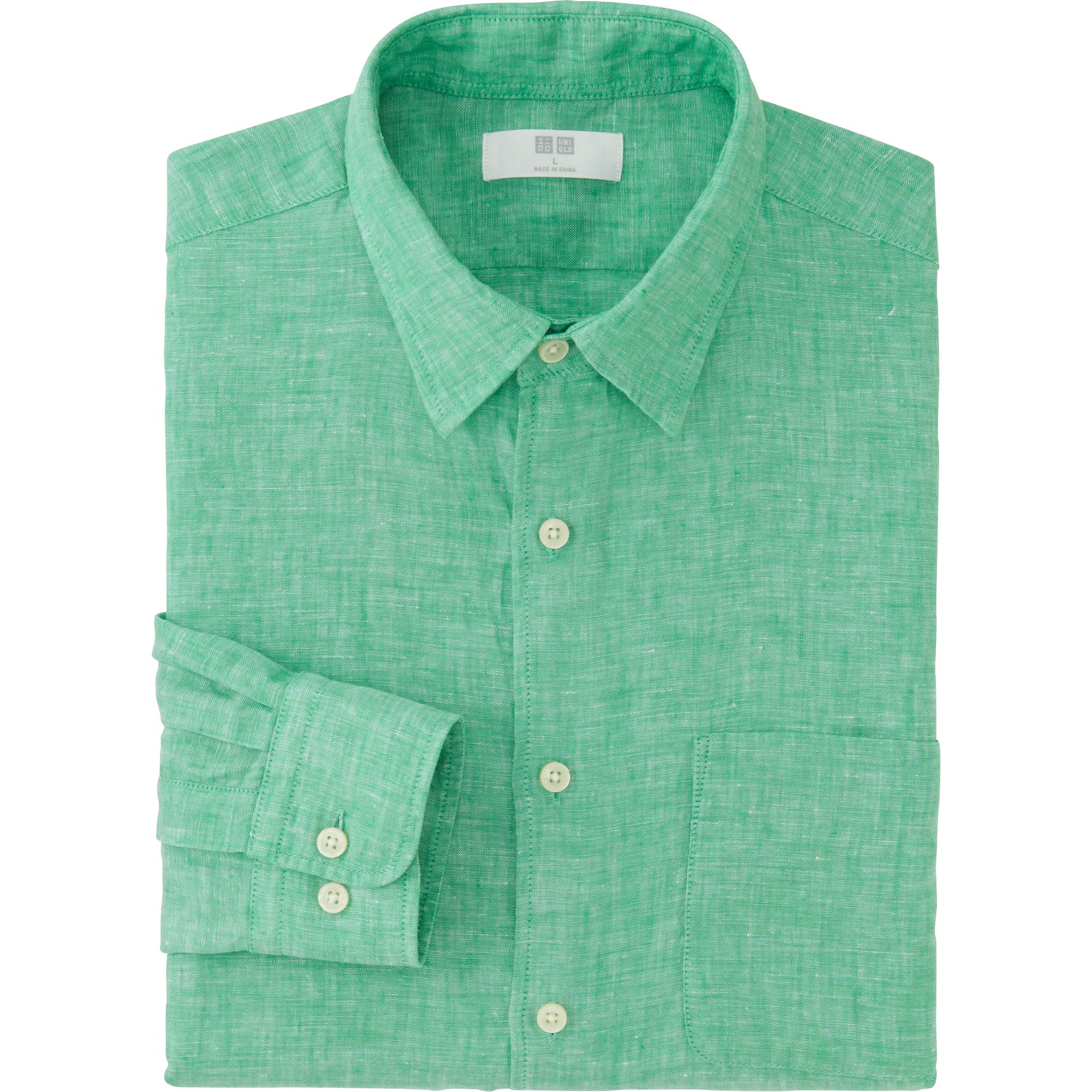 Men's Premium Linen Long Sleeve Shirt UNIQLO US