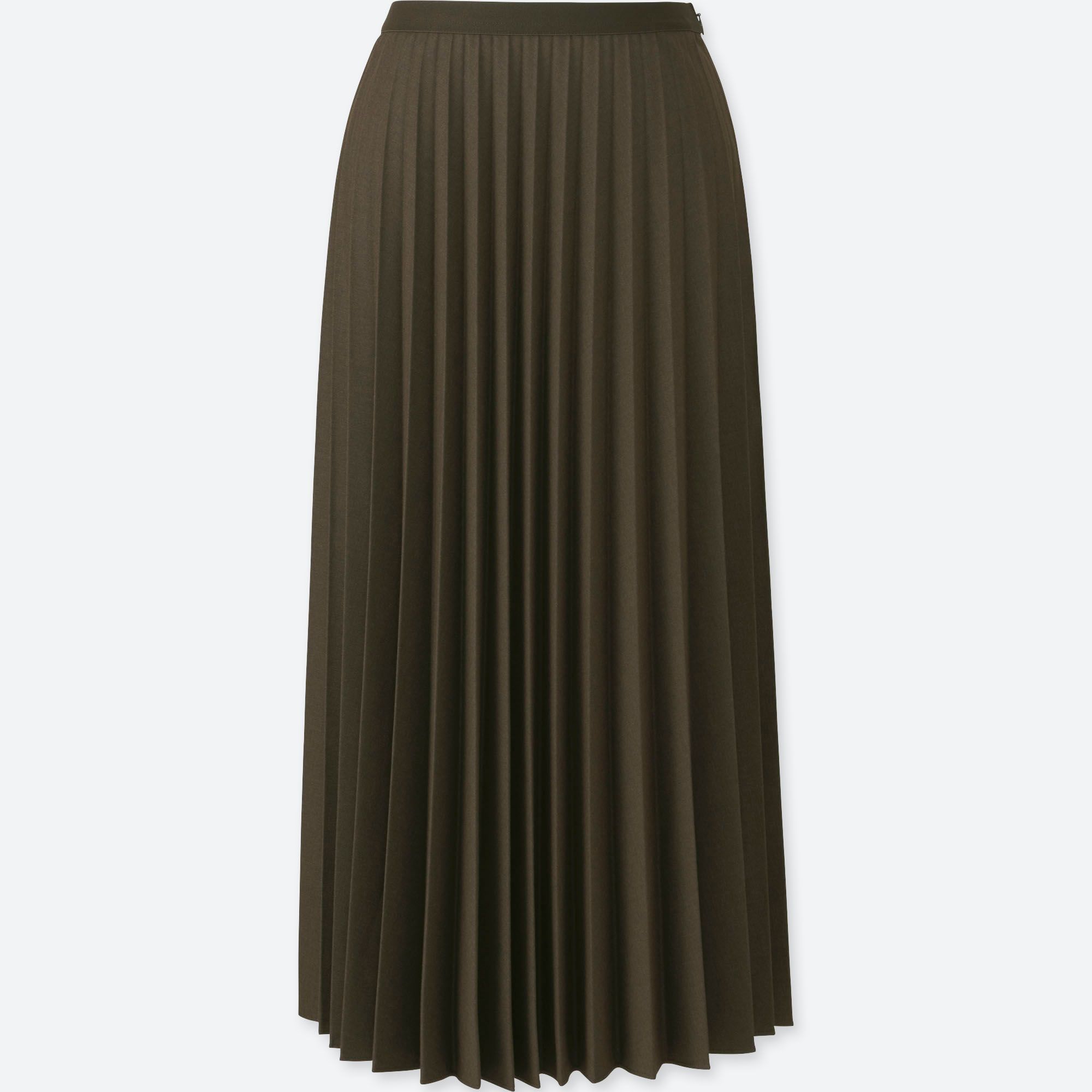 WOMEN PLEATED MIDI SKIRT UNIQLO US