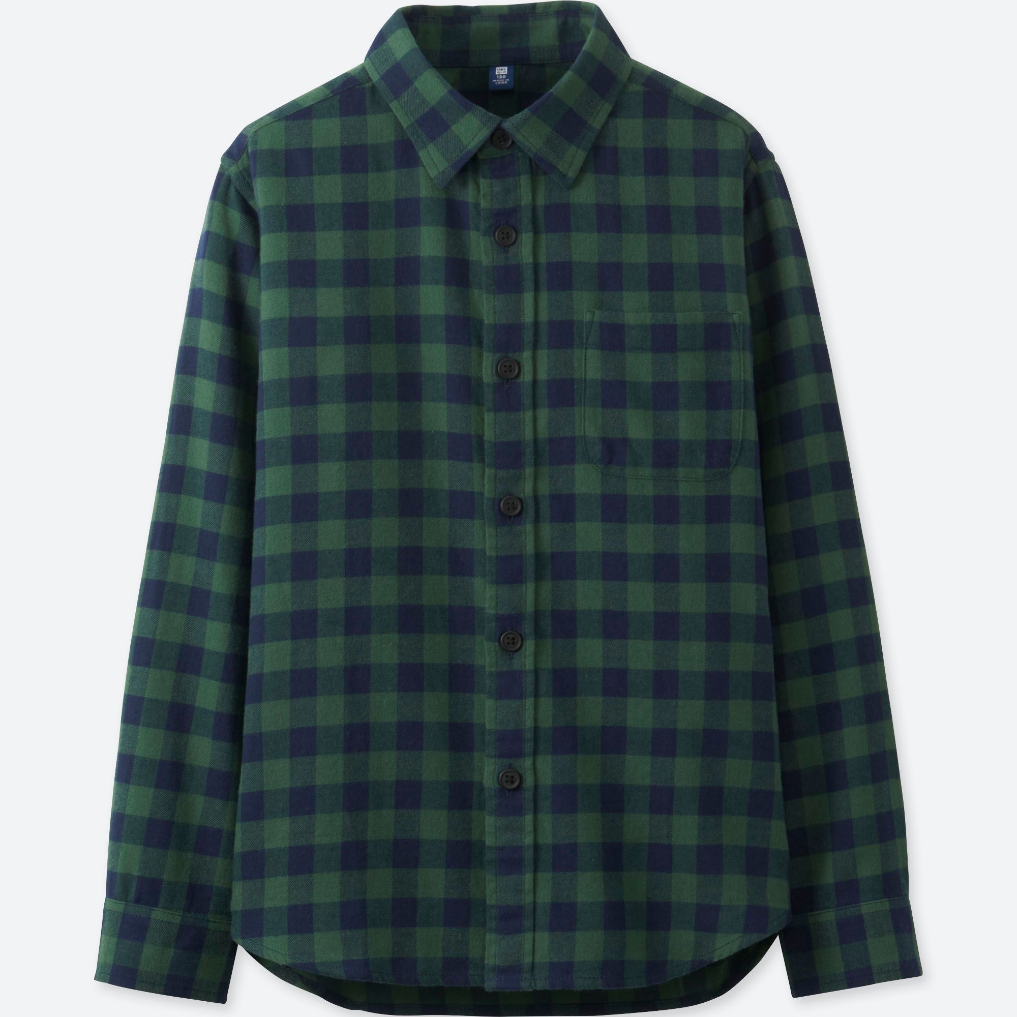 BOYS FLANNEL CHECKED LONG SLEEVE SHIRT