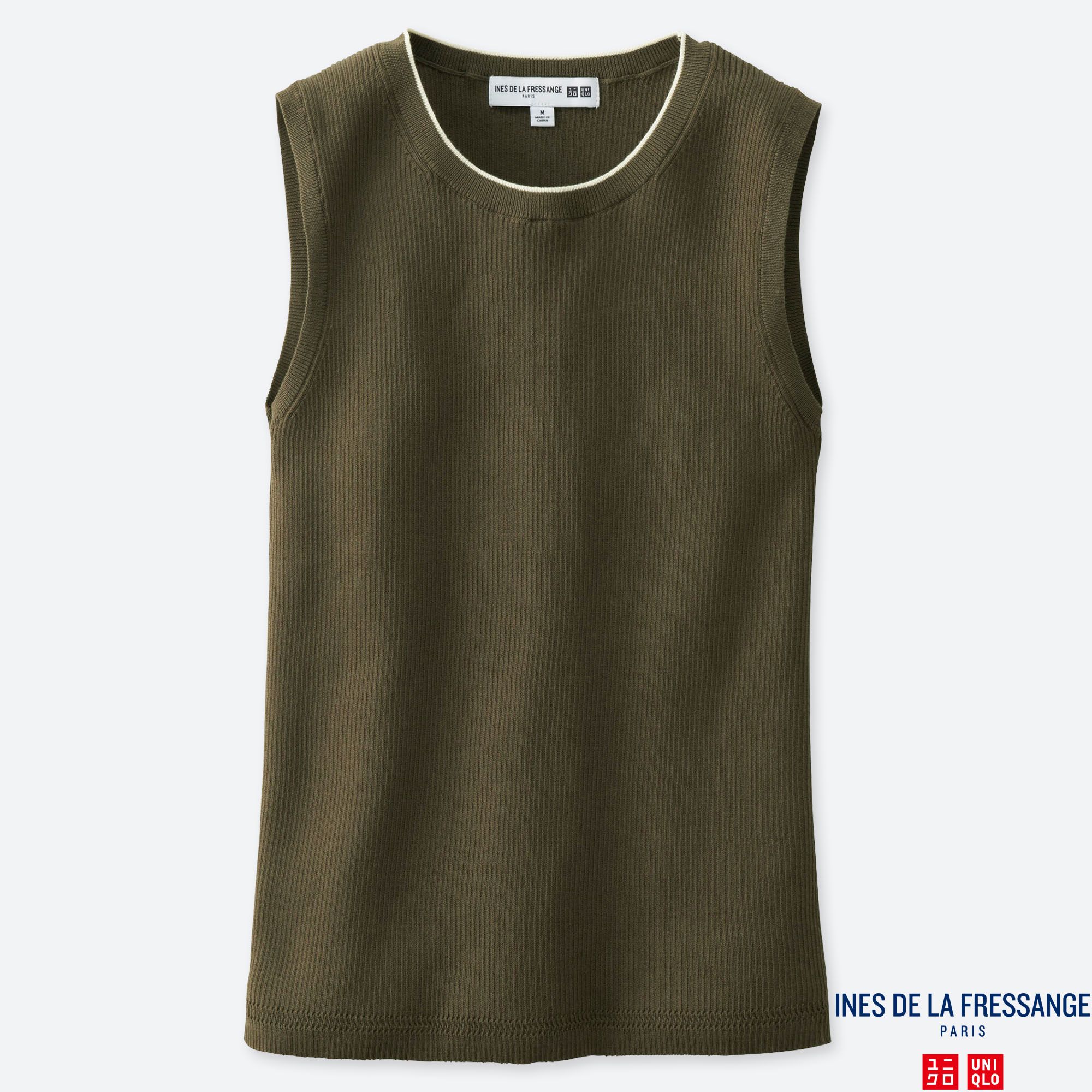 WOMEN INES SUPIMA COTTON RIBBED SLEEVELESS JUMPER