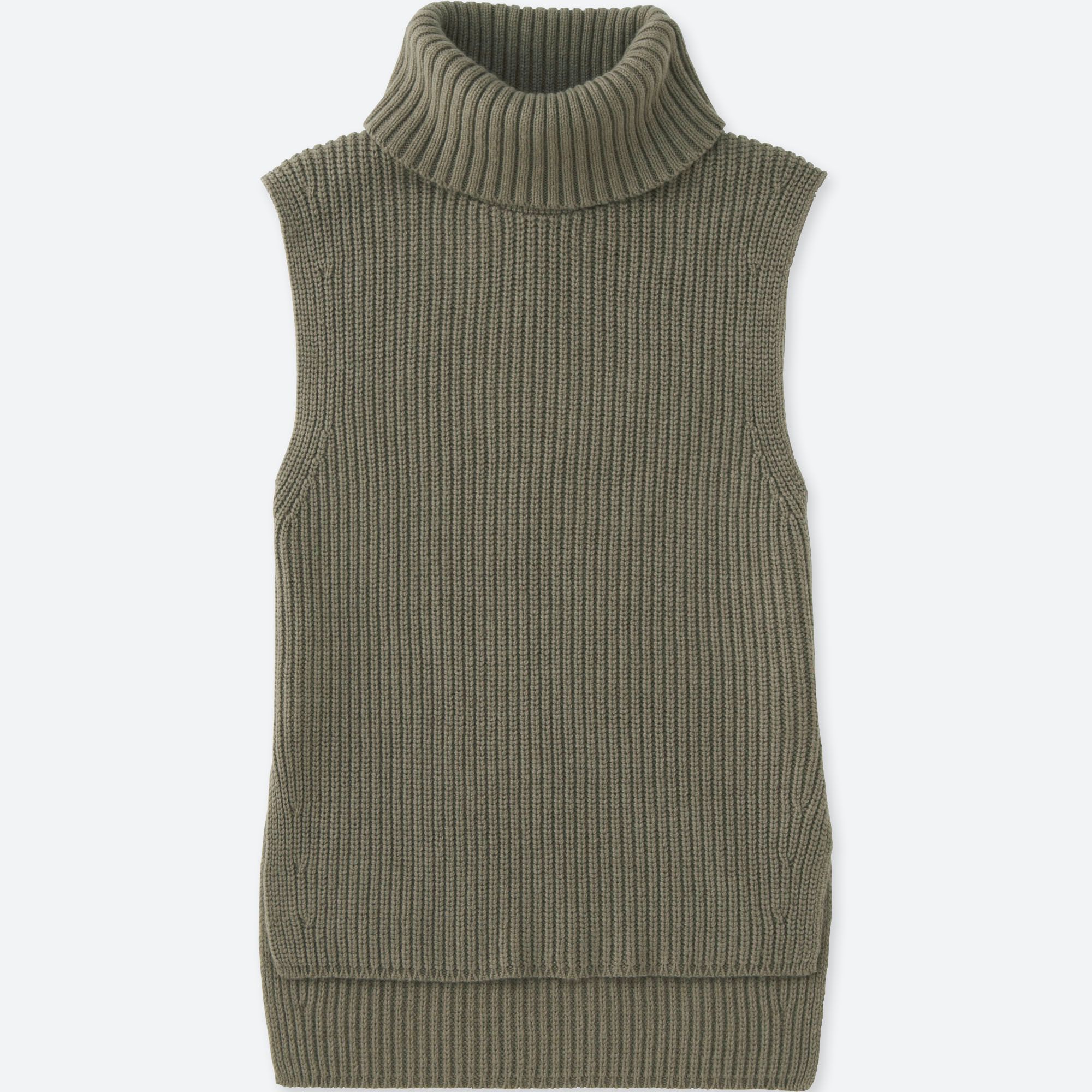 WOMEN MIDDLE GAUGE TURTLENECK LONG VEST | UNIQLO US