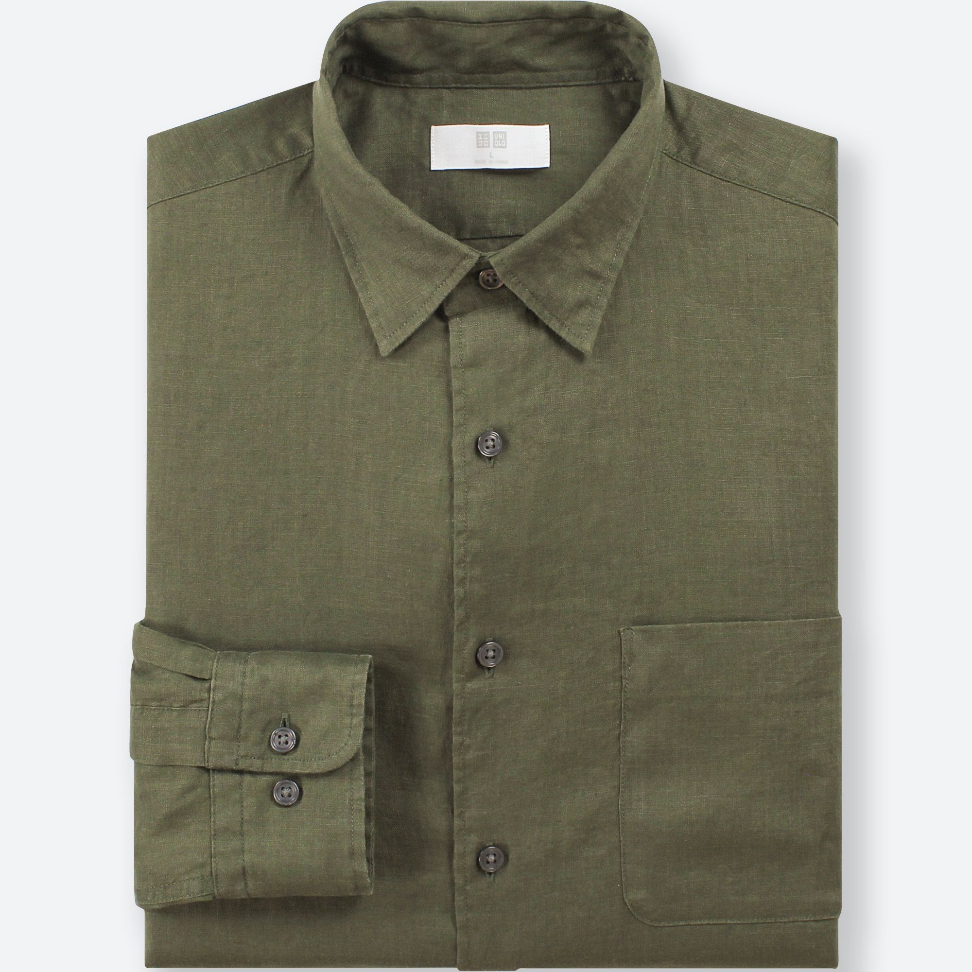 MEN PREMIUM LINEN LONGSLEEVE SHIRT UNIQLO US