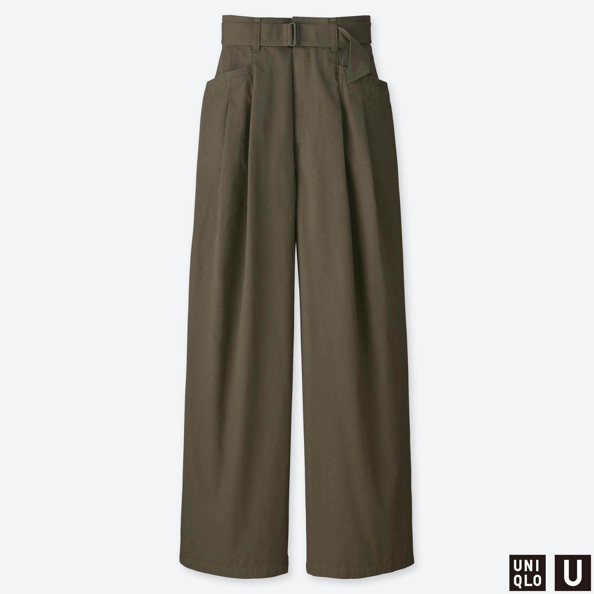 WOMEN UNIQLO U HIGH WAISTED TWO TUCKED TROUSERS