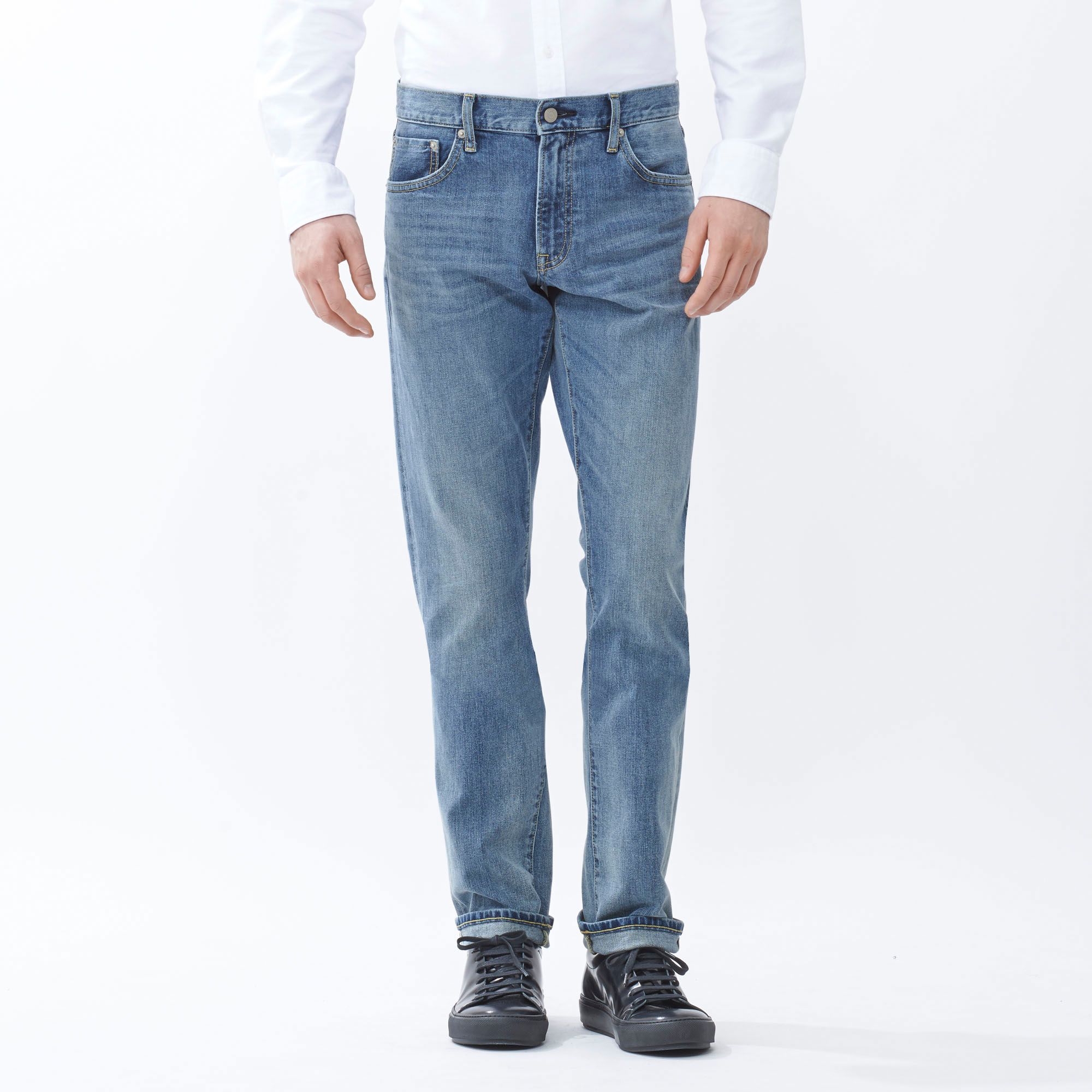 MEN STRETCH SLIM FIT STRAIGHT JEANS (SELVEDGE)