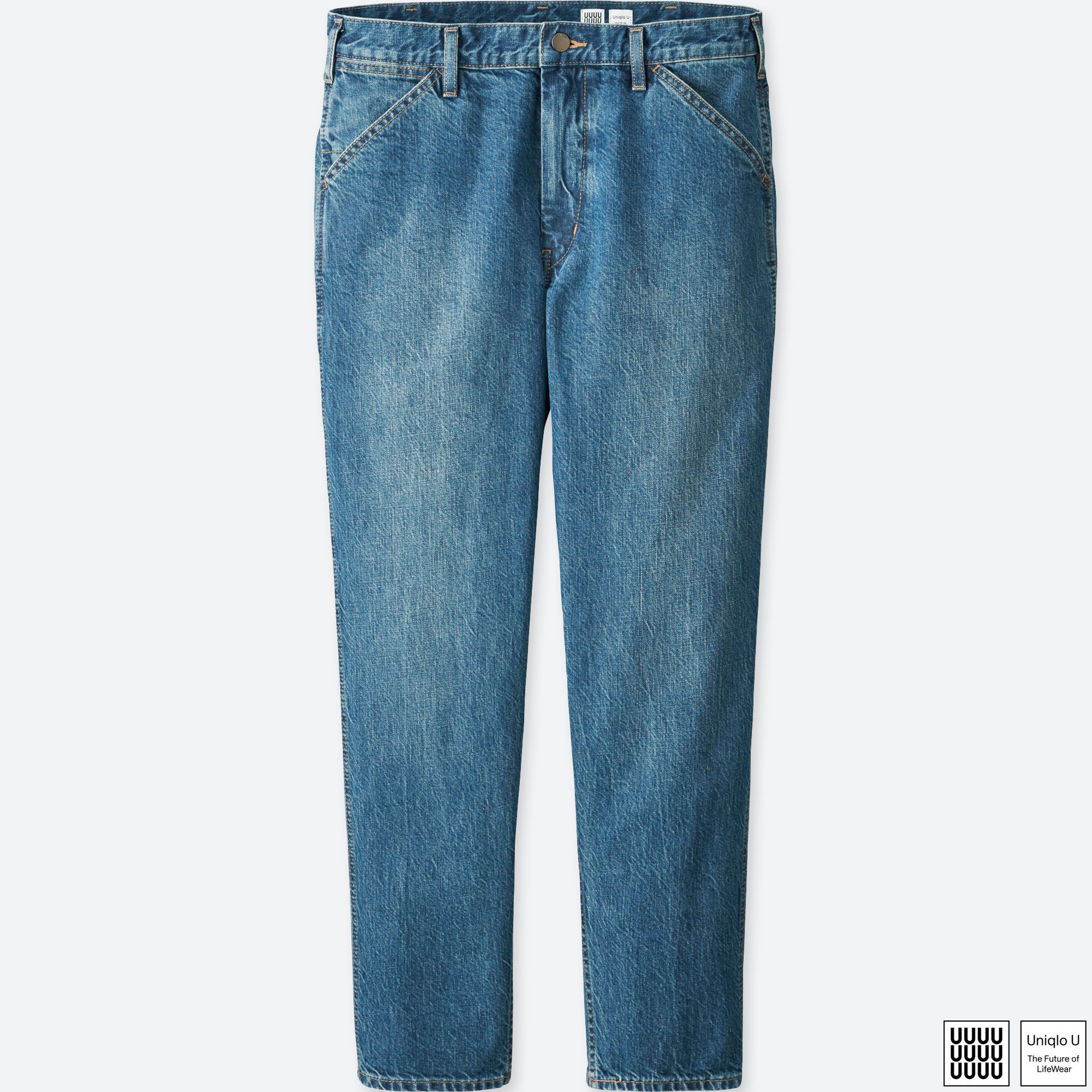 uniqlo u wide fit tapered jeans