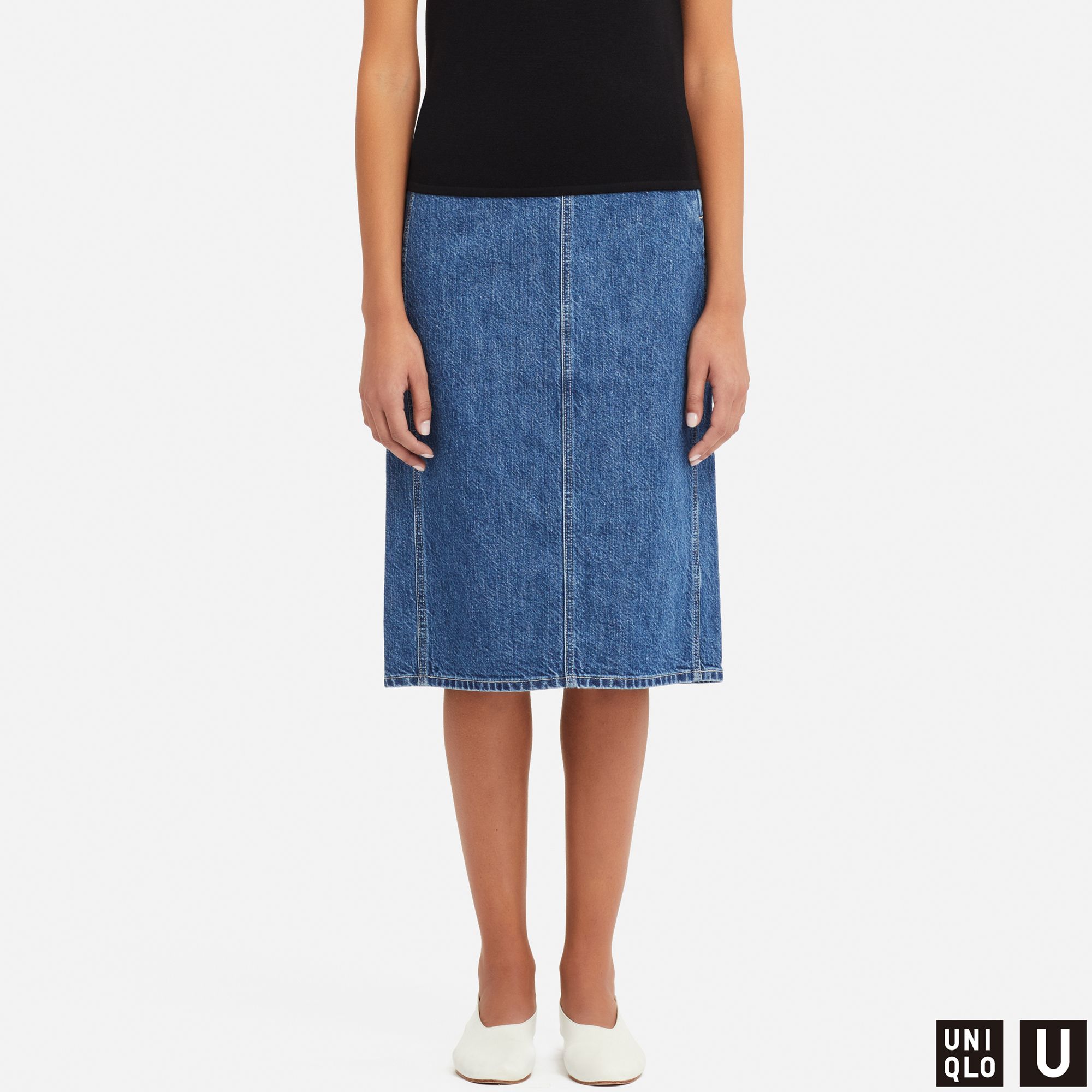 WOMEN UNIQLO U DENIM NARROW SKIRT