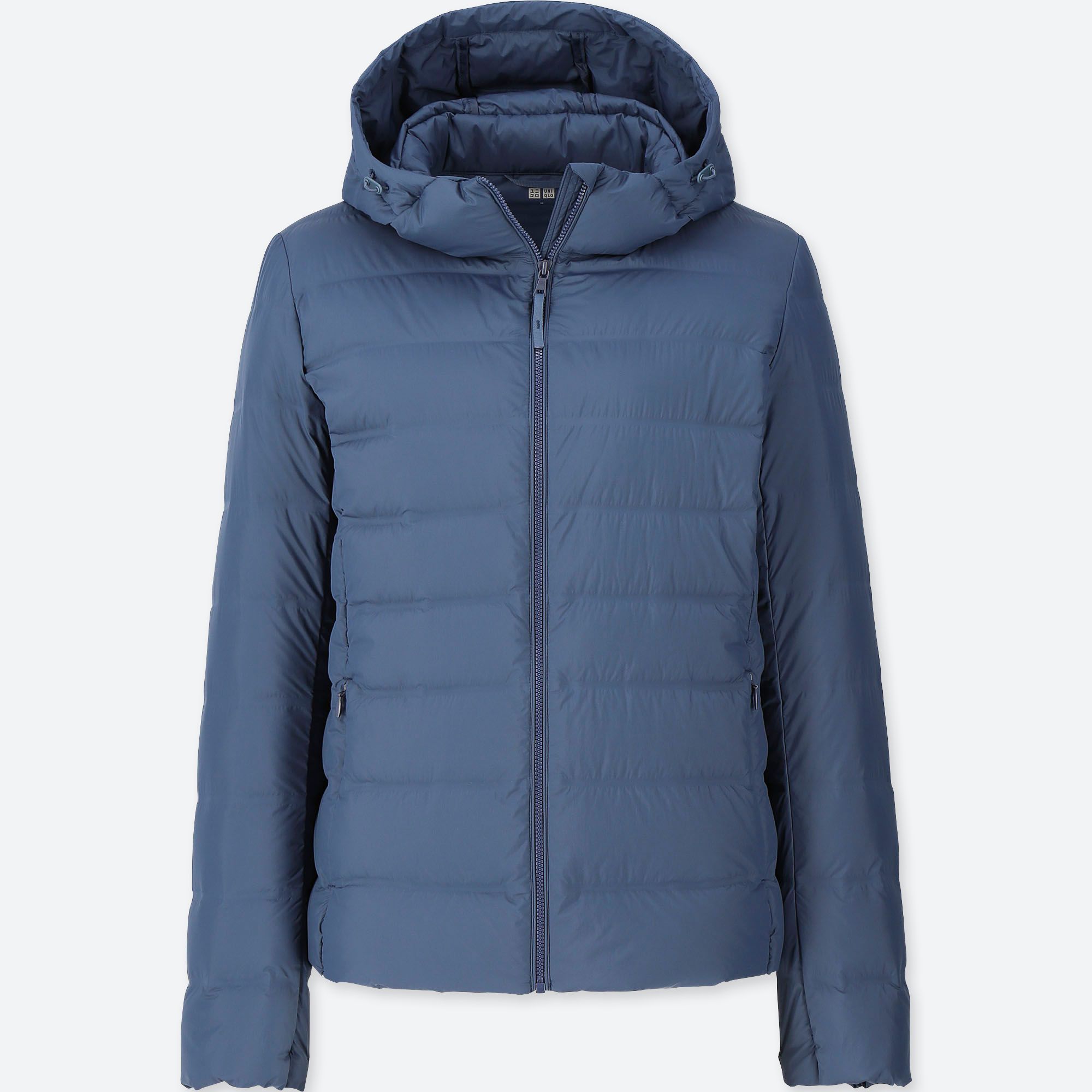 WOMEN ULTRA LIGHT DOWN SEAMLESS PARKA, BLUE, small