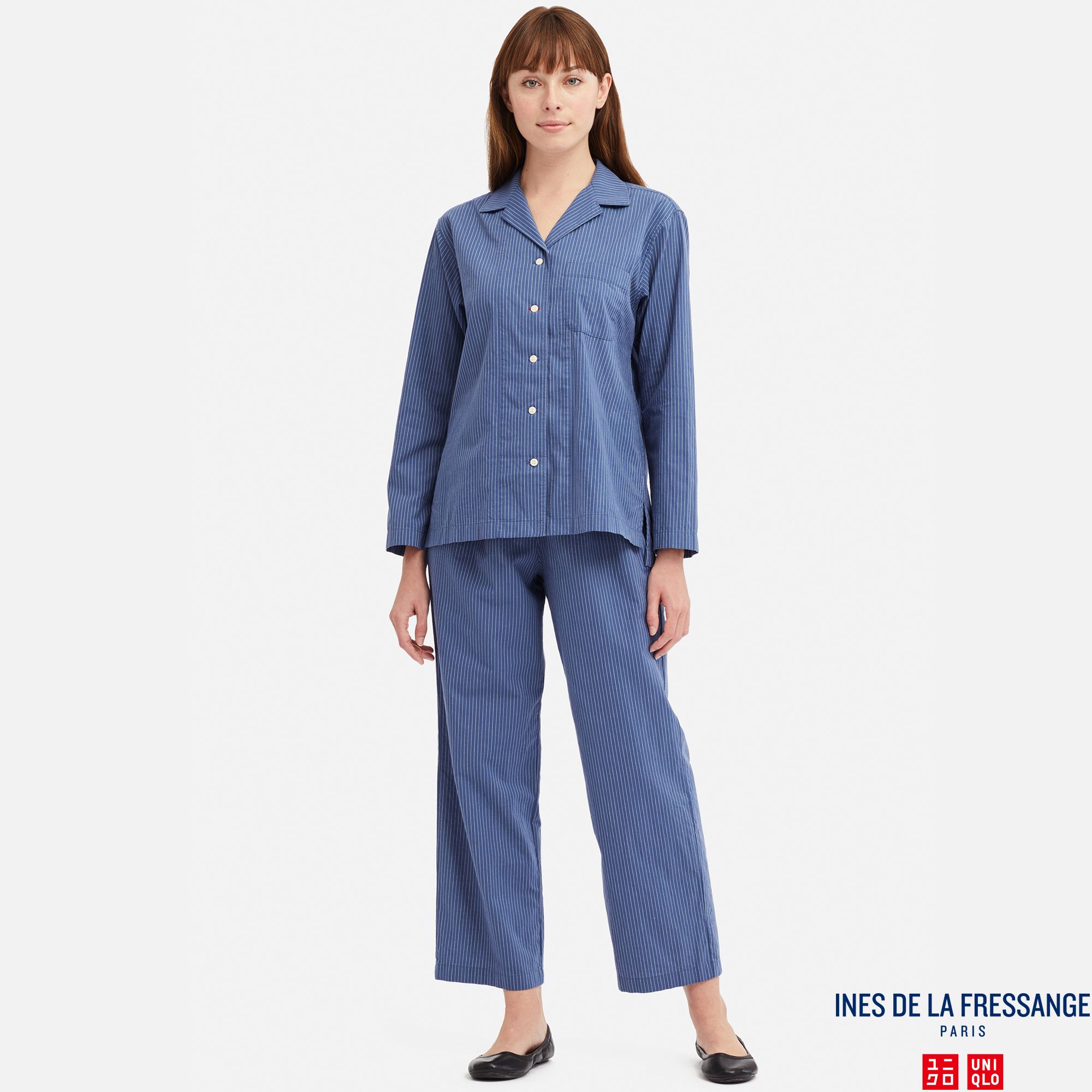 WOMEN INES COTTON STRIPED LONG SLEEVED PYJAMAS