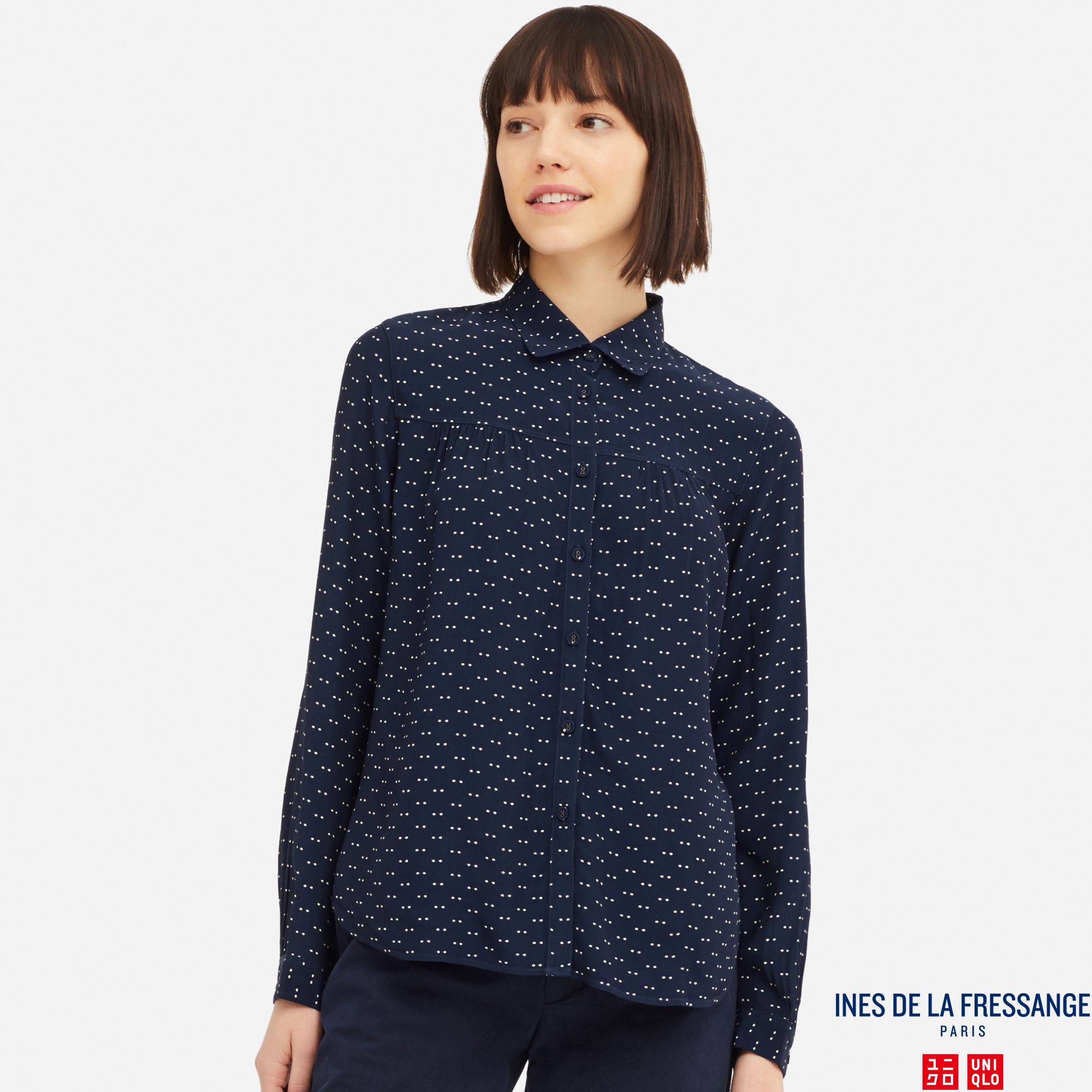 WOMEN INES GEORGETTE LONG SLEEVED BLOUSE