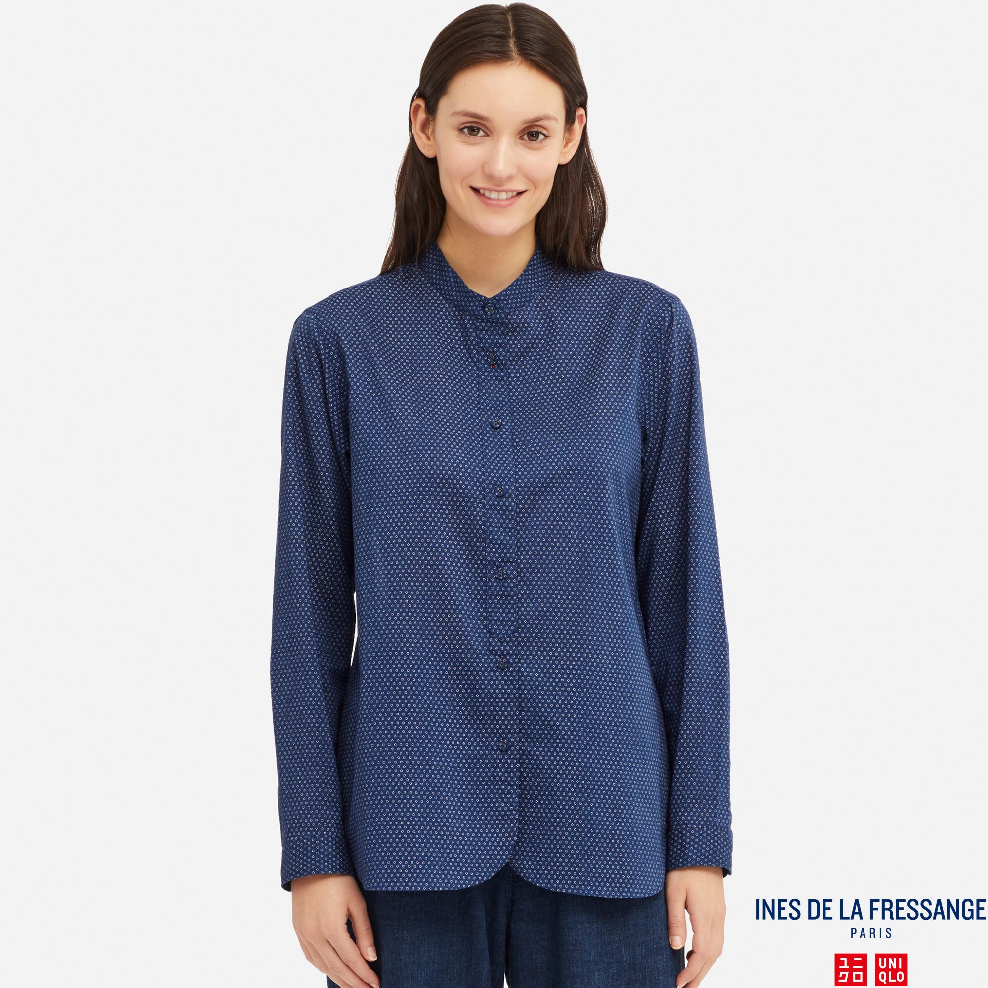 WOMEN INES COTTON LAWN FLOWER PRINT LONG SLEEVED SHIRT