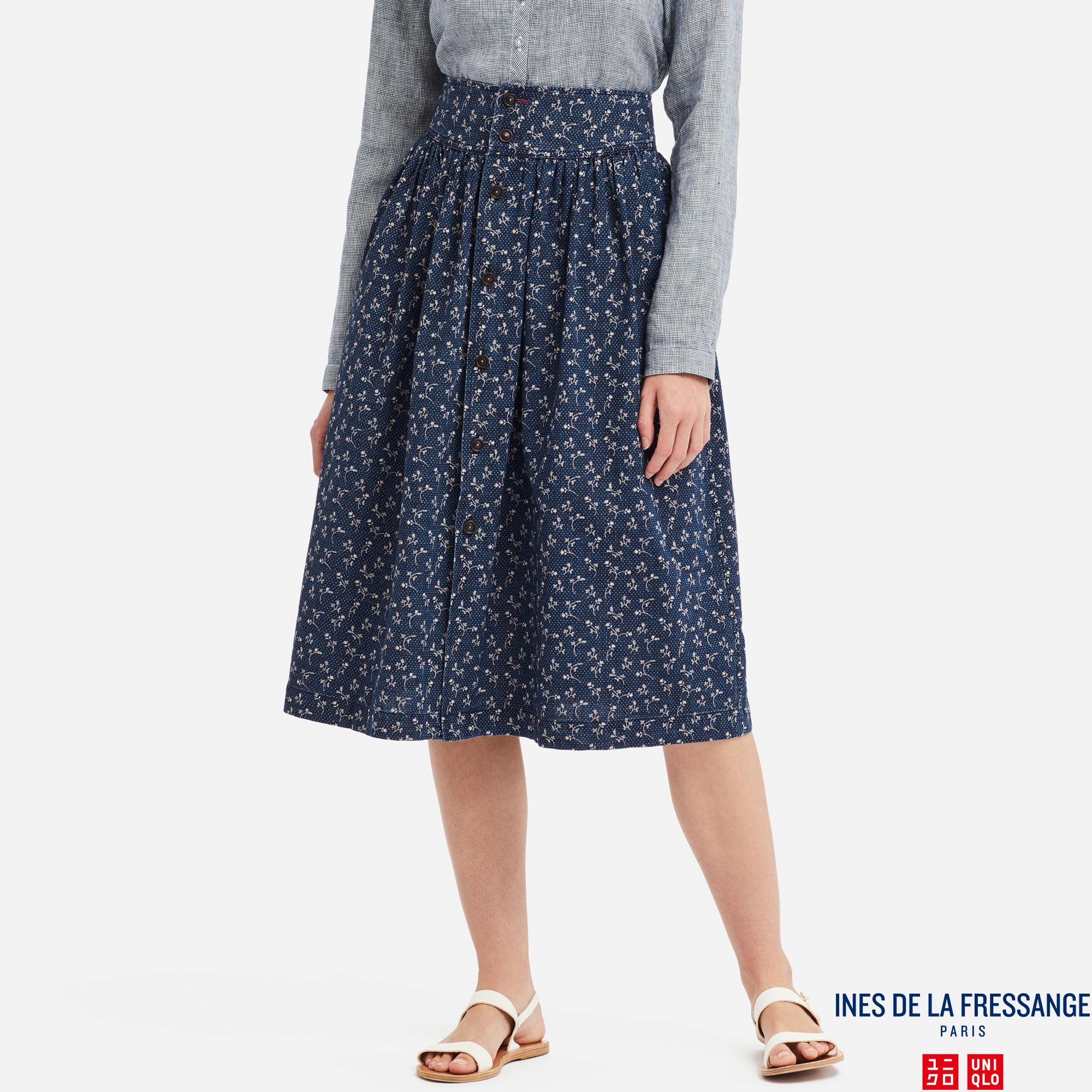 WOMEN INES COTTON GATHERED SKIRT