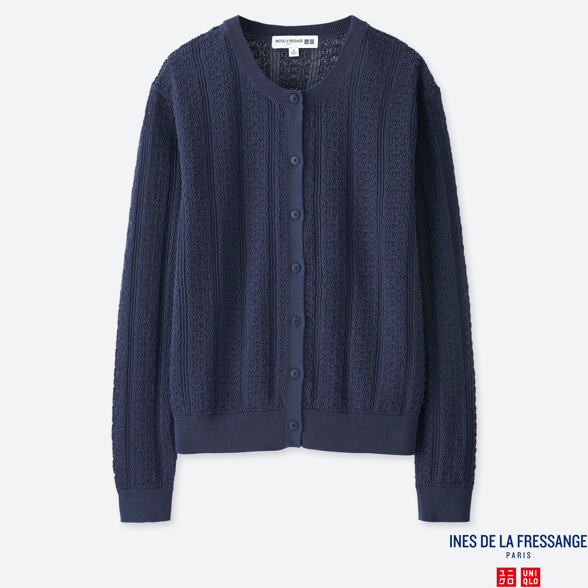 WOMEN INES POINTELLE CREW NECK CARDIGAN