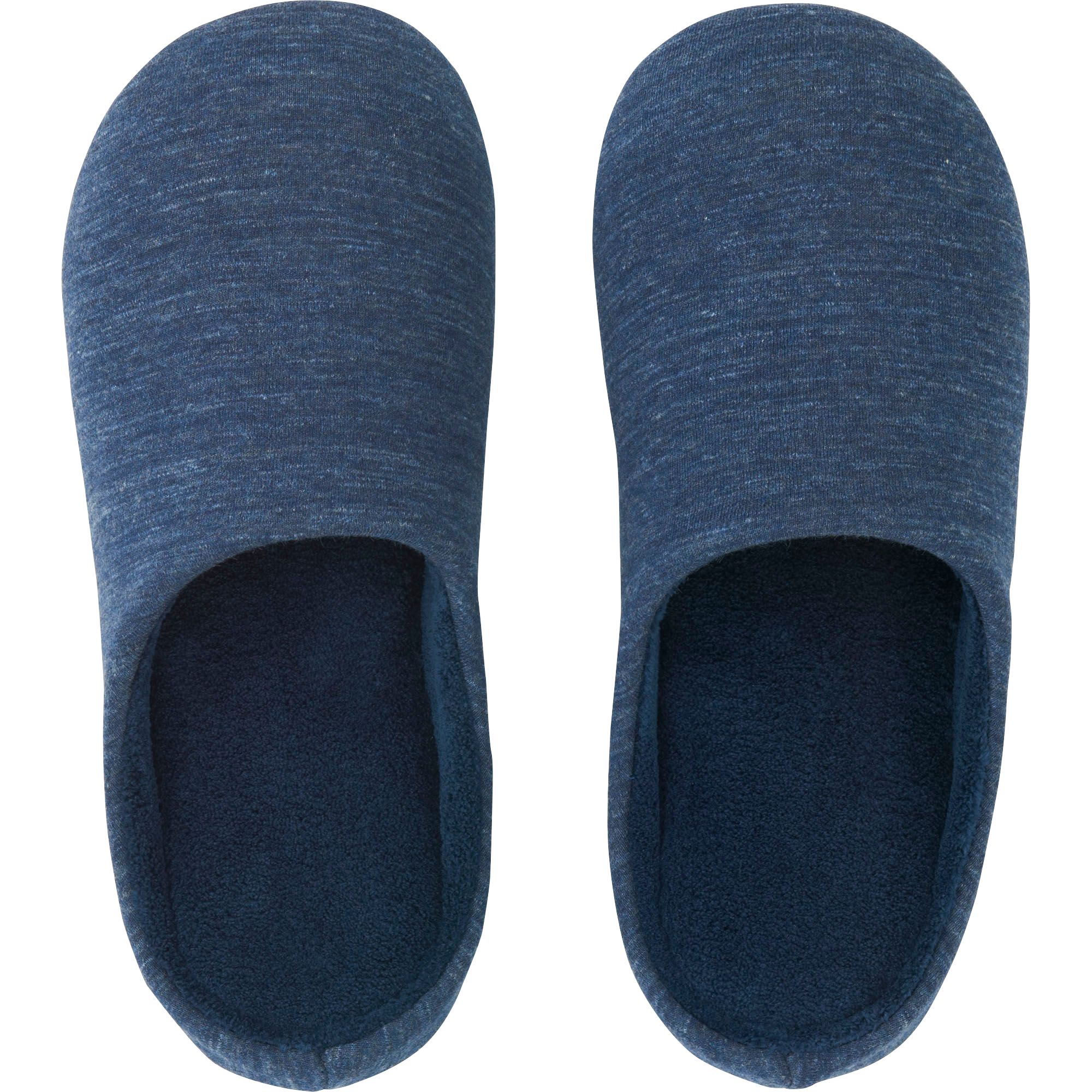 navy fluffy slippers
