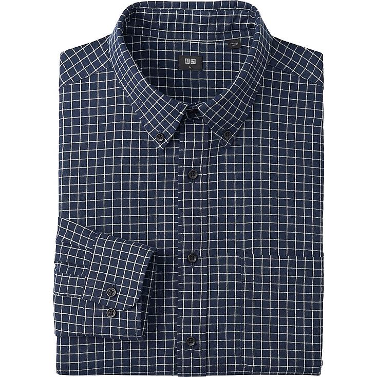 MEN FLANNEL CHECKED LONG SLEEVE SHIRT | UNIQLO