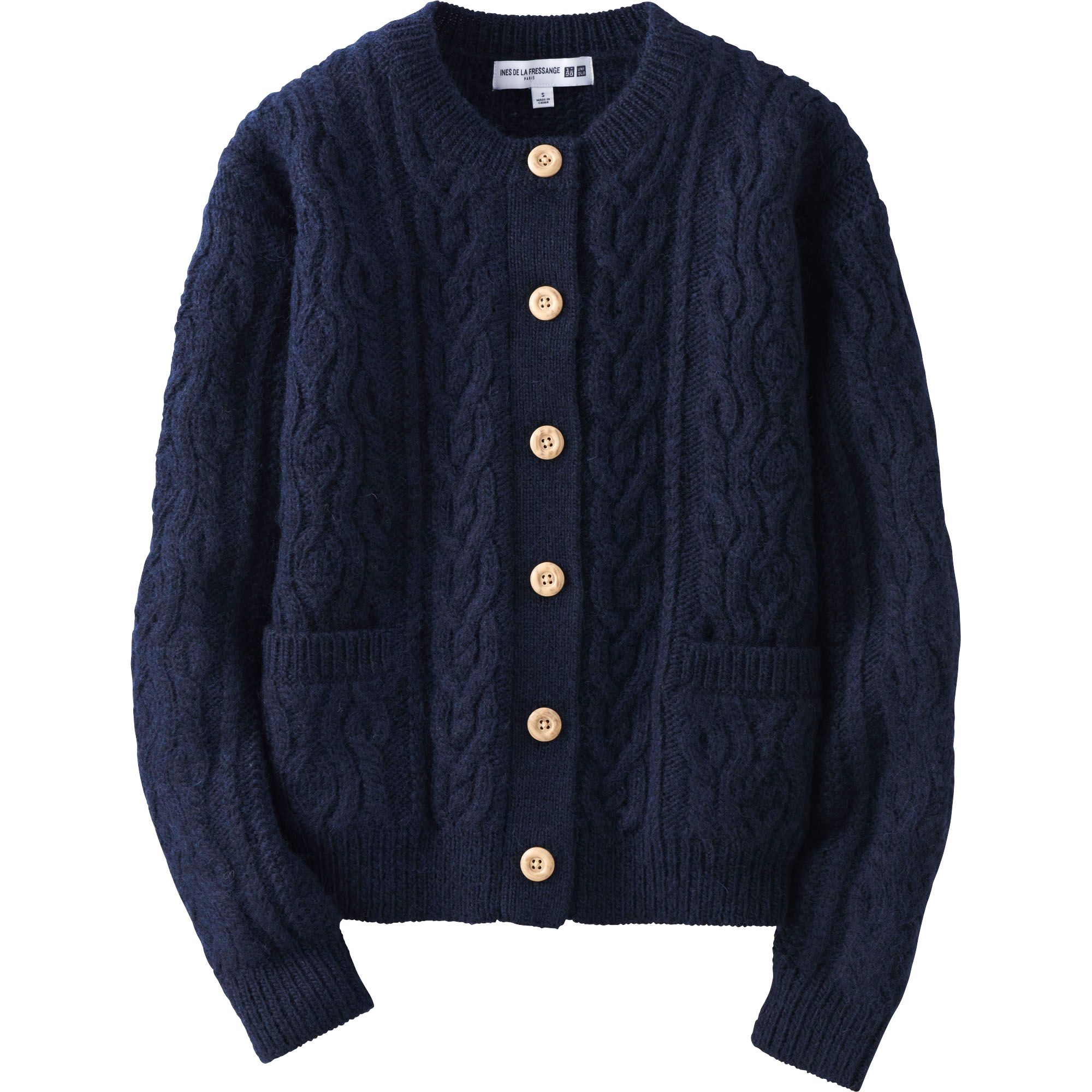 WOMEN IDLF CABLE CREWNECK CARDIGAN | UNIQLO