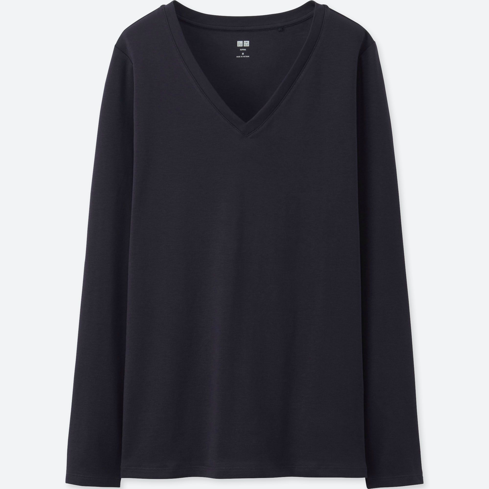 Women Long Sleeve T-Shirts | 3/4 Sleeve | Henley Necks | UNIQLO