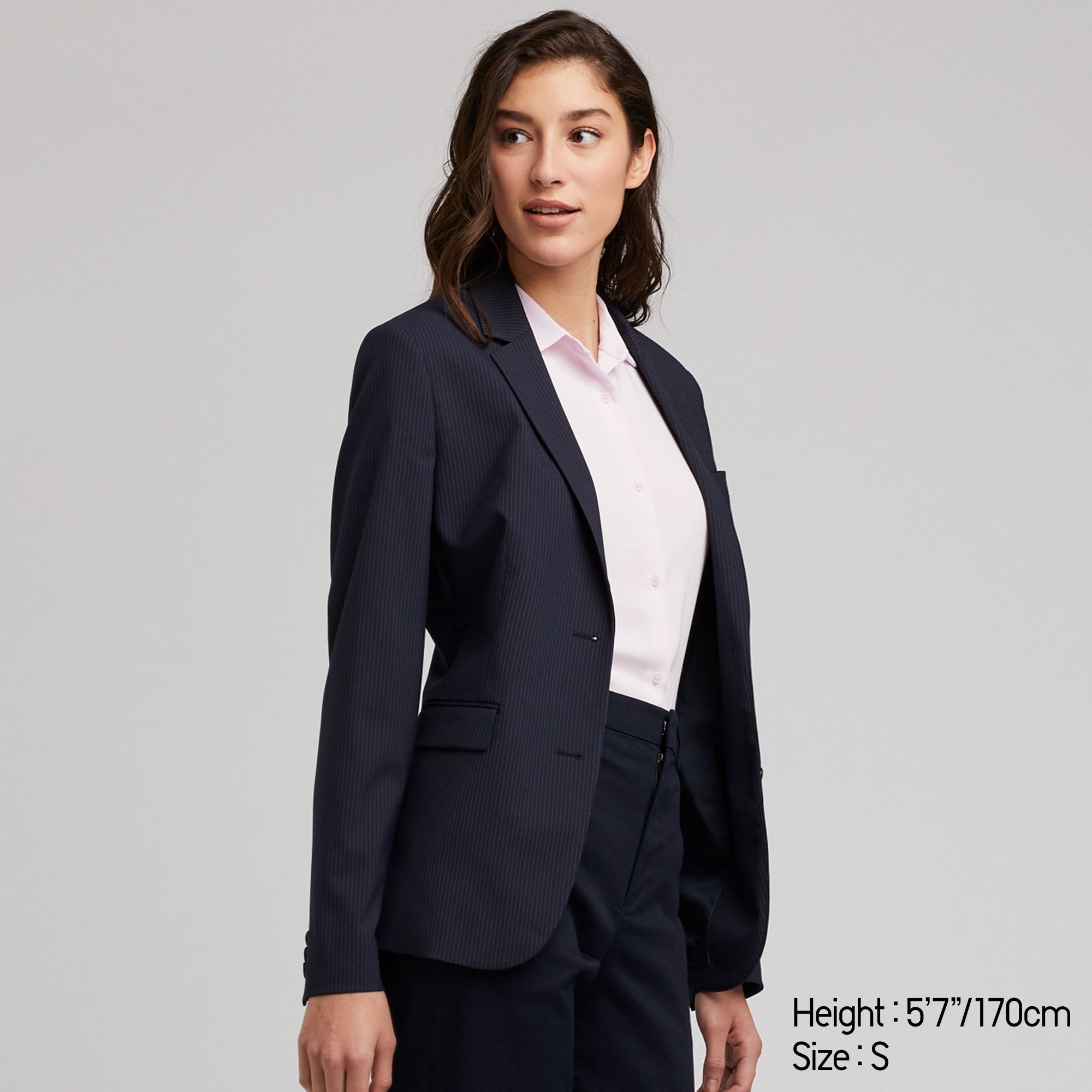 WOMEN STRETCH JACKET, NAVY, medium