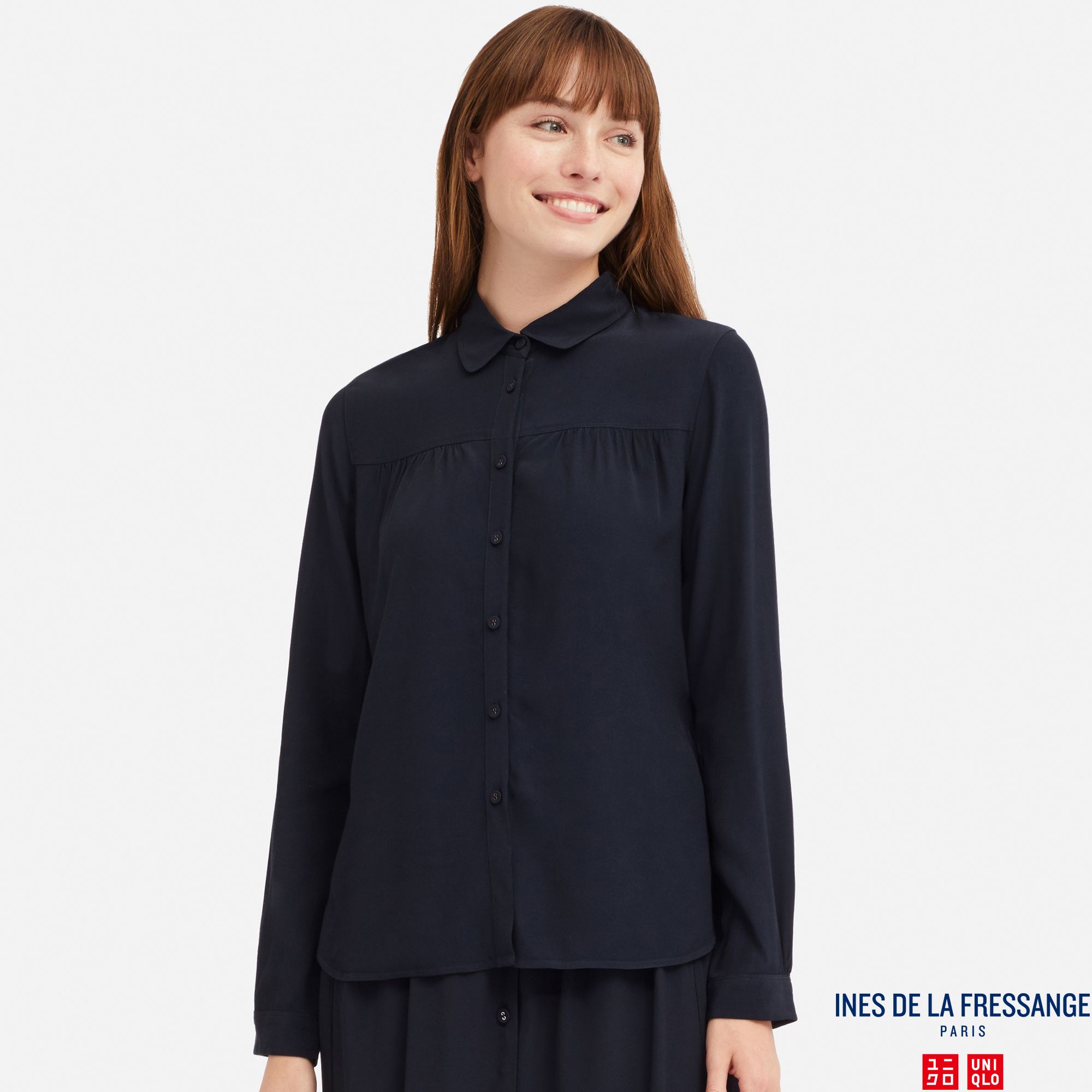 WOMEN INES GEORGETTE LONG SLEEVED BLOUSE