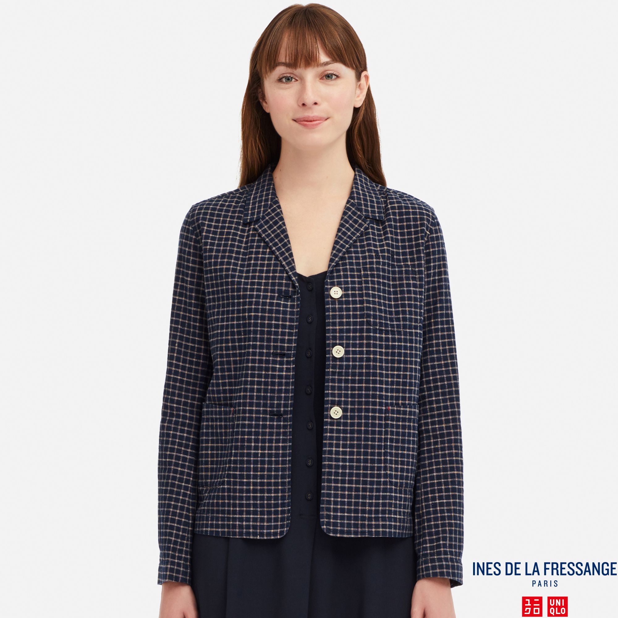WOMEN INES LINEN COTTON BLEND SHIRT JACKET