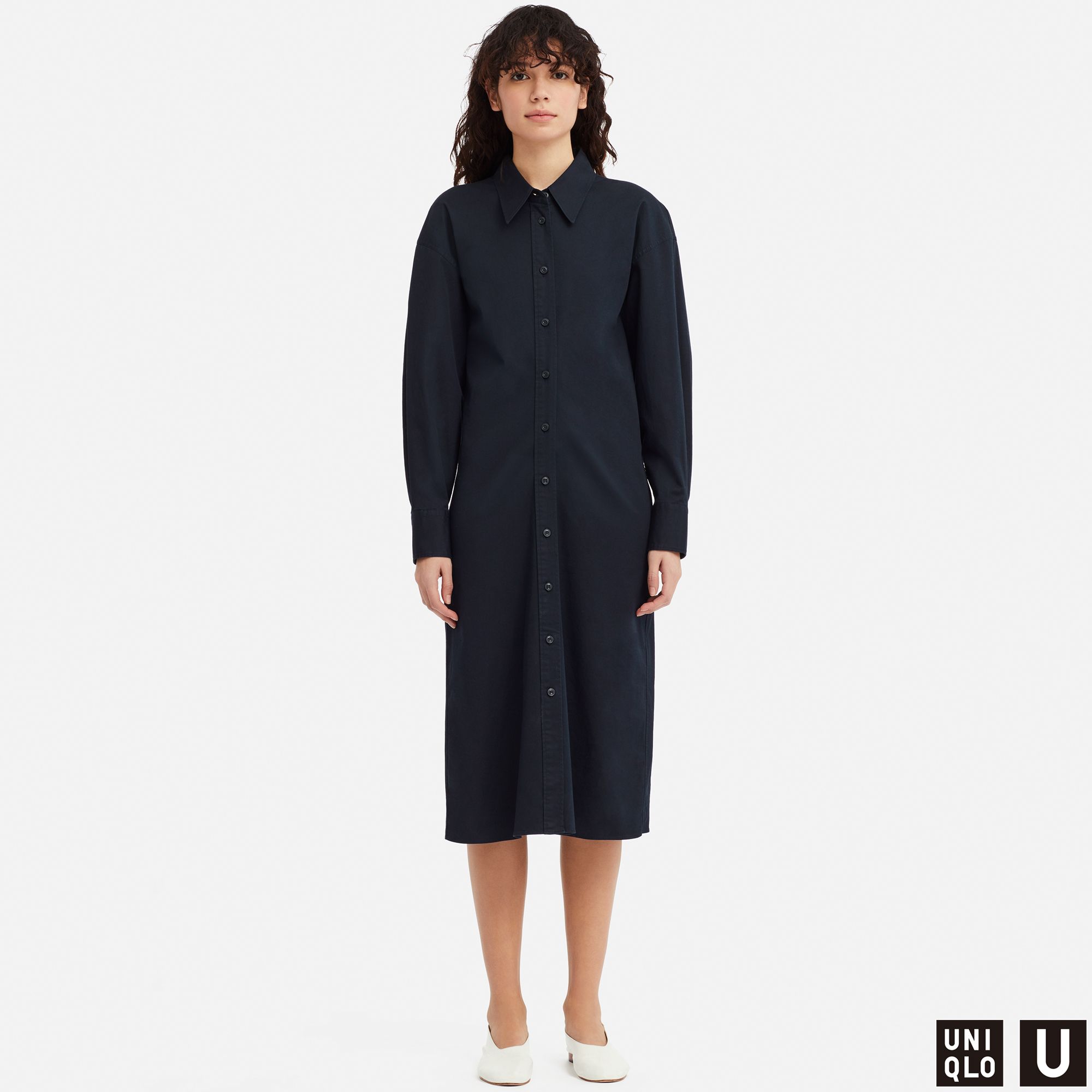 WOMEN UNIQLO U LONG SLEEVED SHIRT DRESS