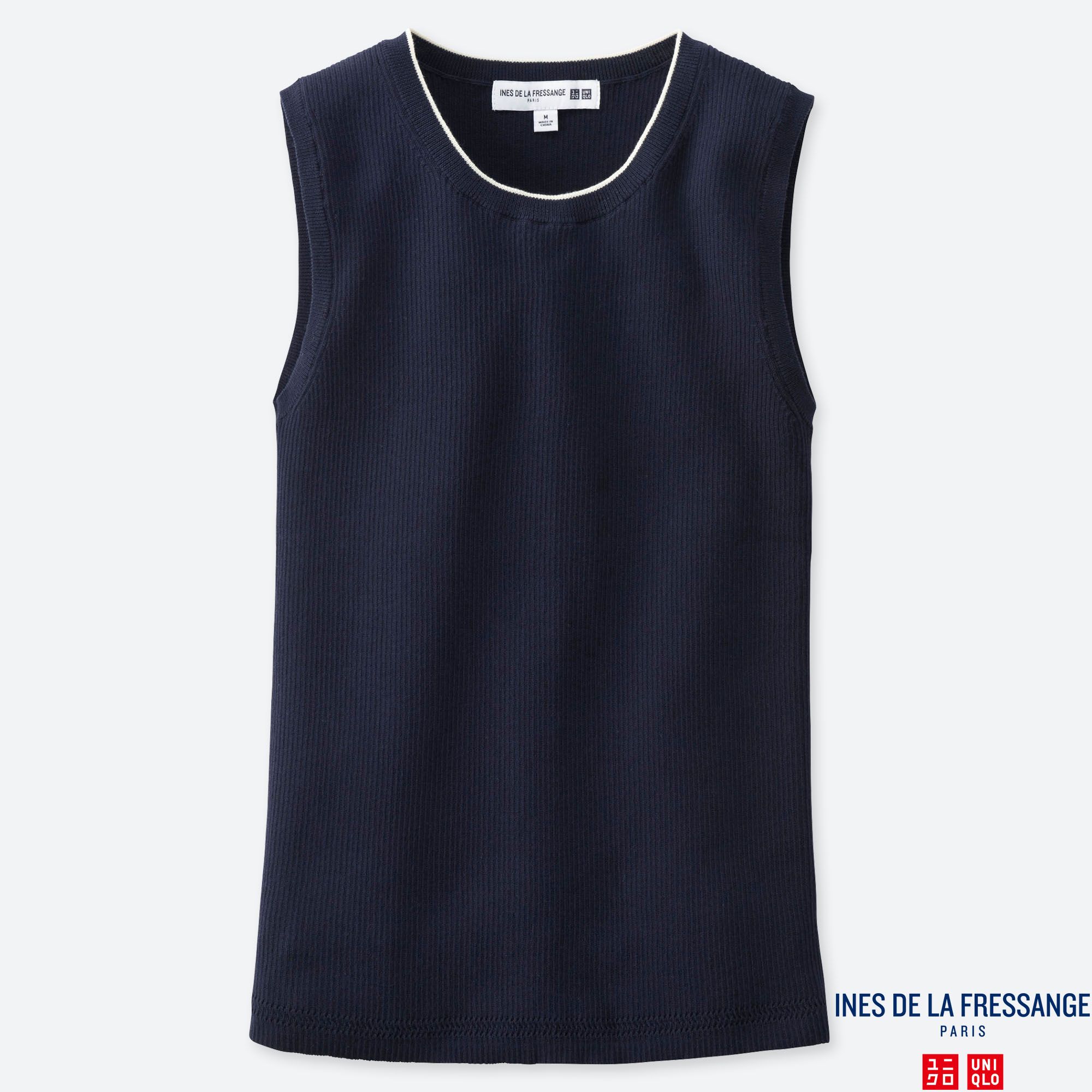 WOMEN INES SUPIMA COTTON RIBBED SLEEVELESS JUMPER