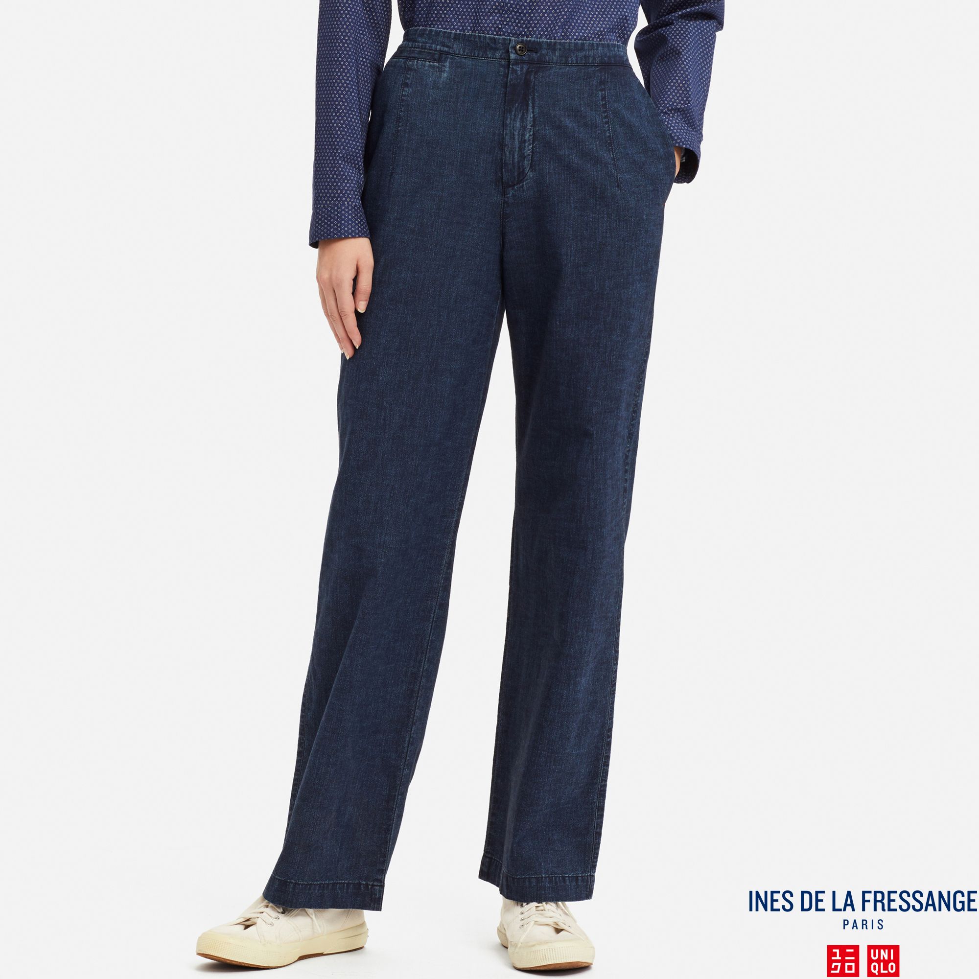 WOMEN INES COTTON RELAXED FIT TROUSERS