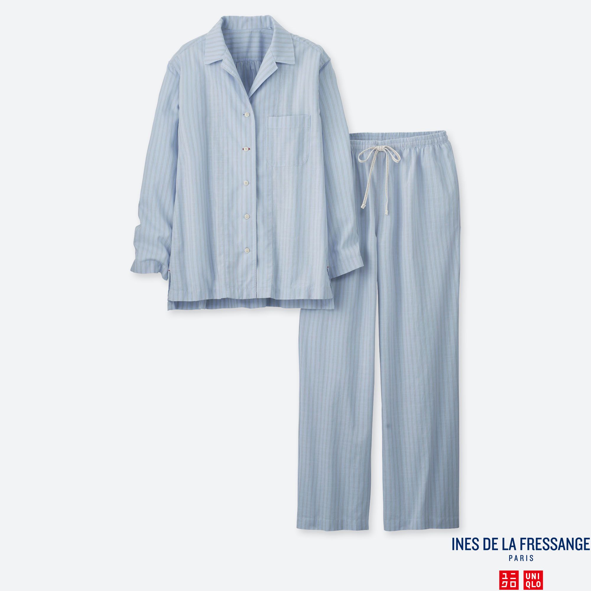 WOMEN INES COTTON STRIPED LONG SLEEVED PYJAMAS