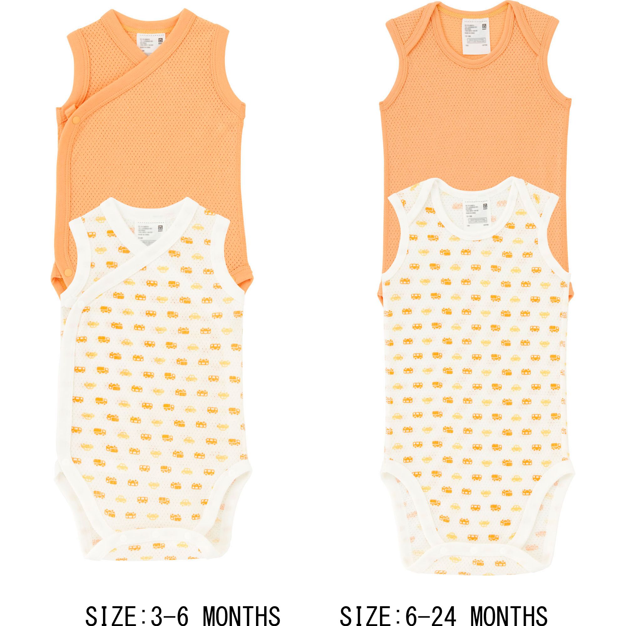 Baby Mesh Sleeveless Bodysuits, 2 Pack UNIQLO US