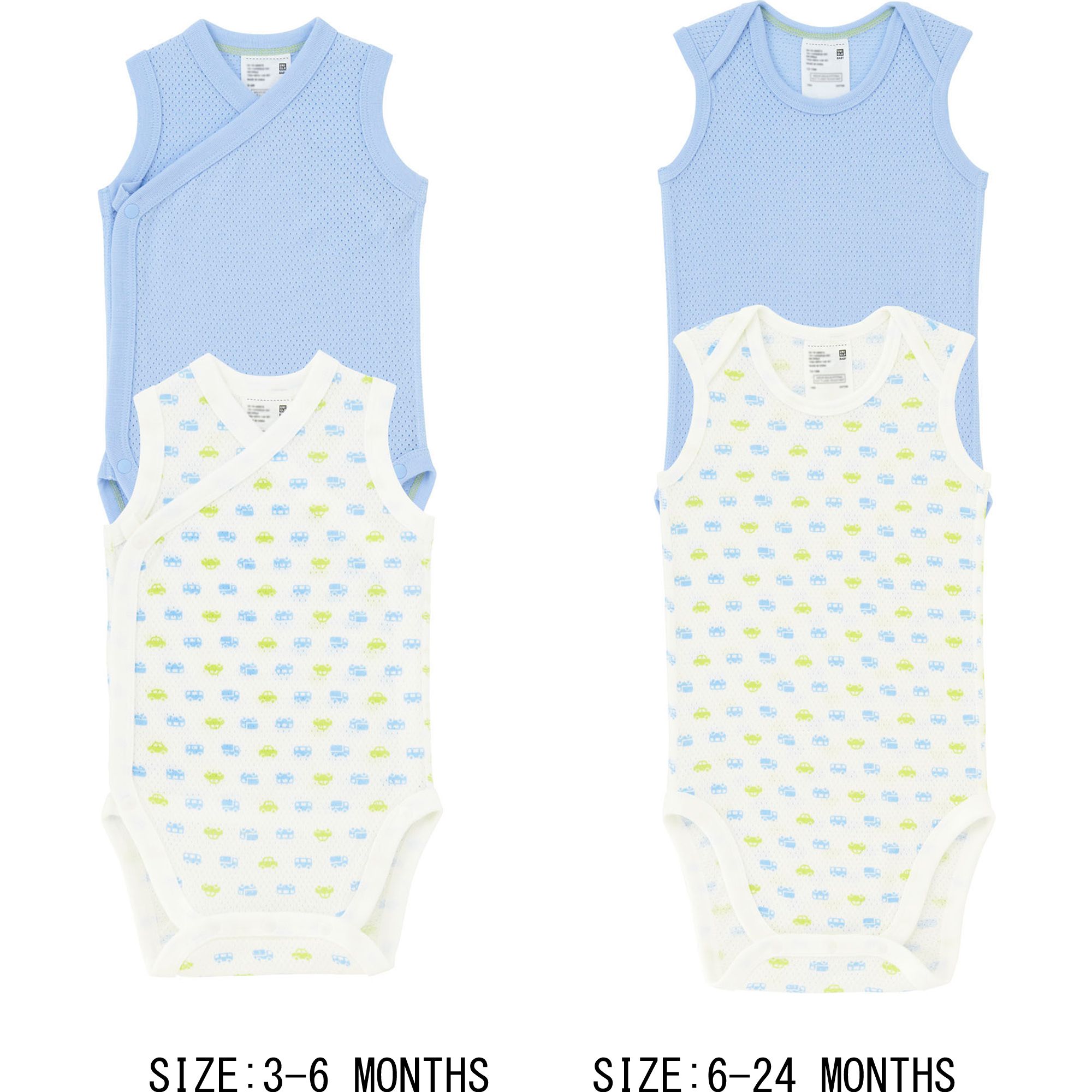 Baby Mesh Sleeveless Bodysuits, 2 Pack UNIQLO US